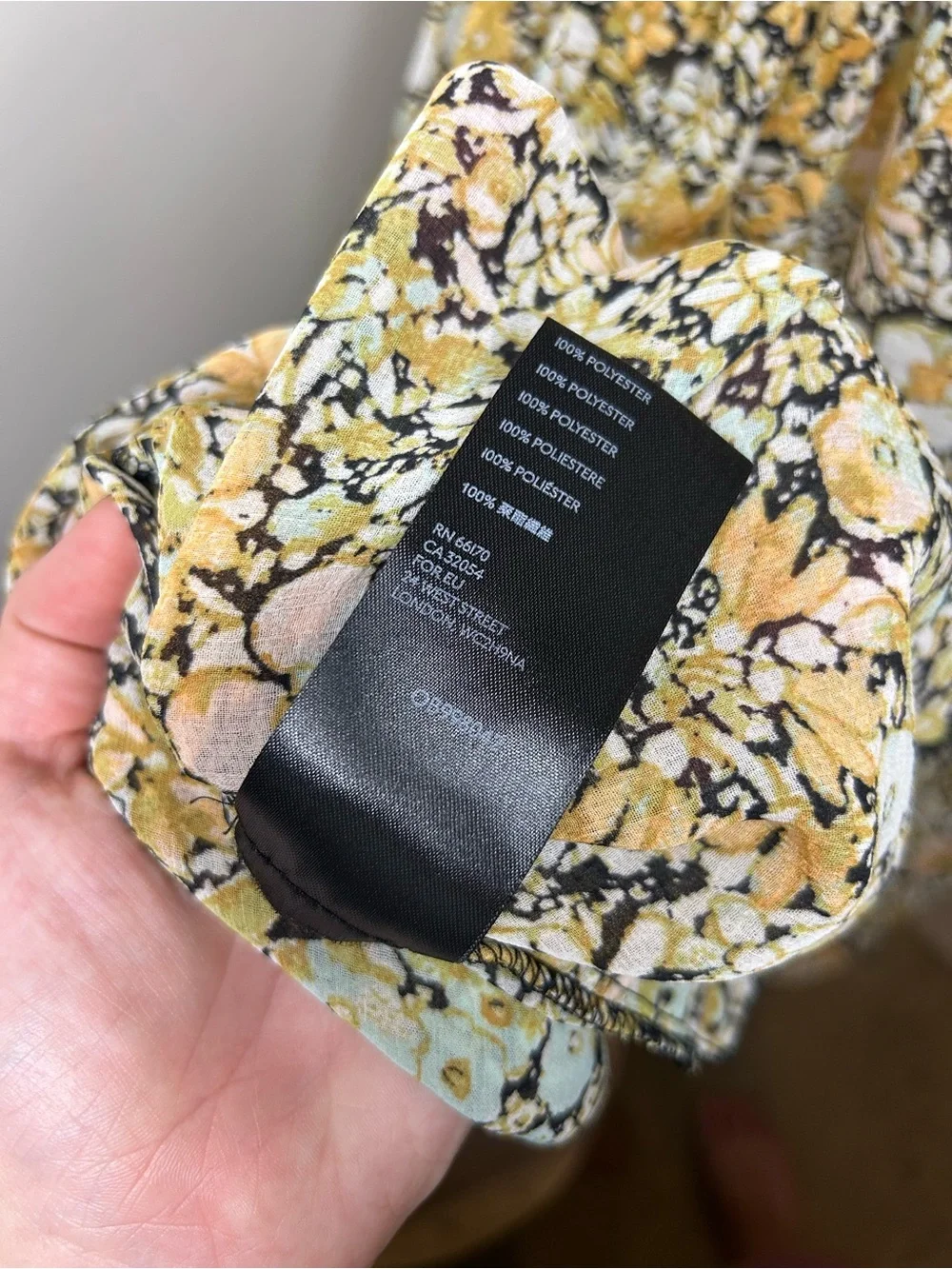 Free People Floral Tie-Neck Maxi Dress in Mustard and Cream